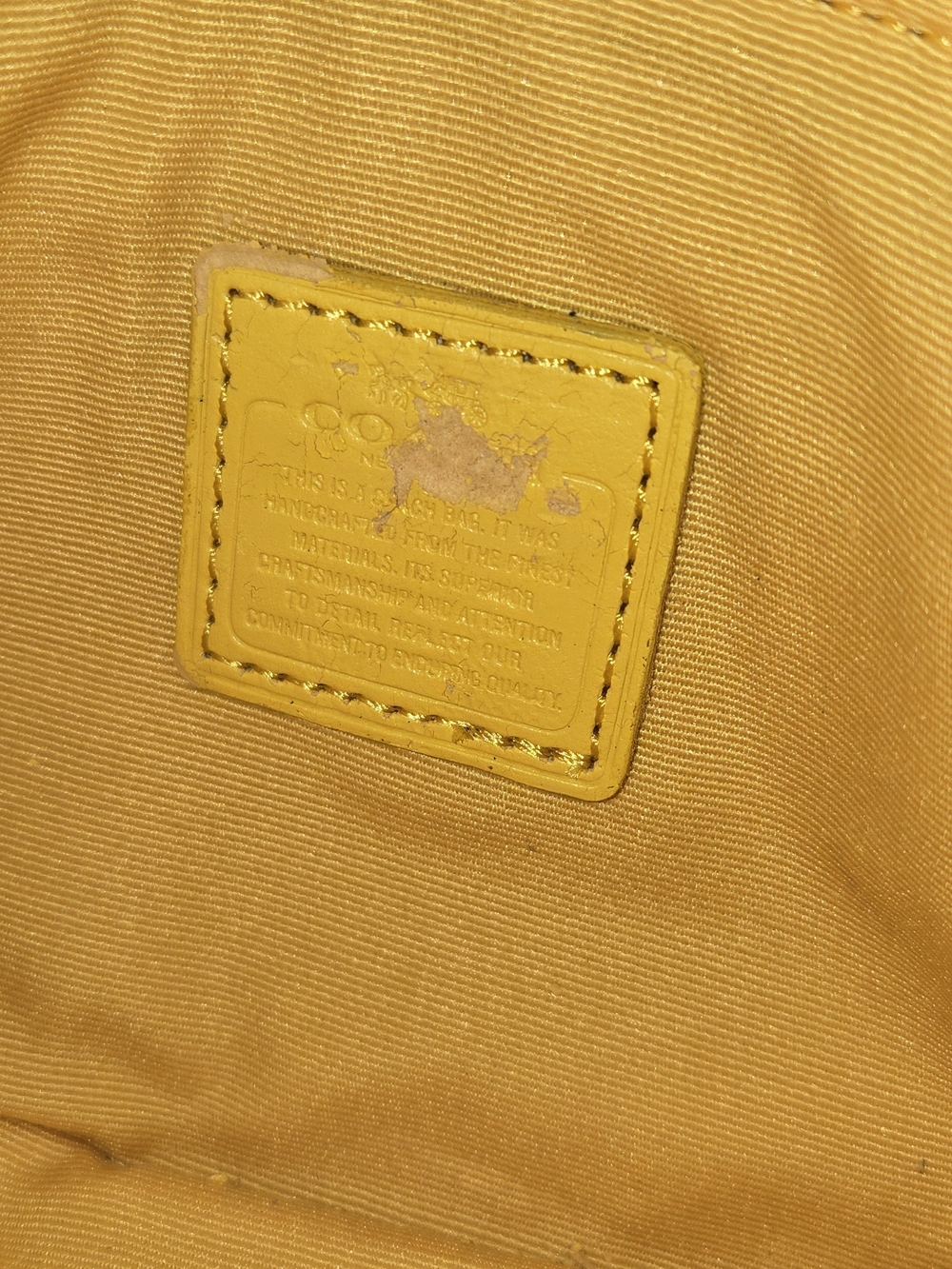 Coach Yellow Leather Wristlet Clutch with Logo Tag - Picture 8 of 13